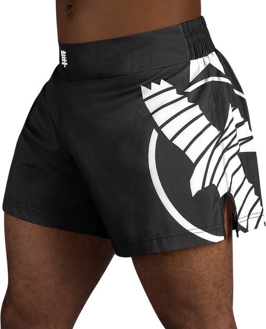 Hayabusa Icon Kickboxing Shorts - zwart / wit - maat XL