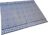 Ikado  Antislipmat op maat, blauw, etnisch dessin  65 x 600 cm