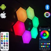 Lifa - Hexagon LED Lights met App - Hexagon LED Panelen - LED Verlichting - Sfeer Verlichting - RGB LED Verlichting - Gaming Accesoires - LED Panelen 6 Stuks