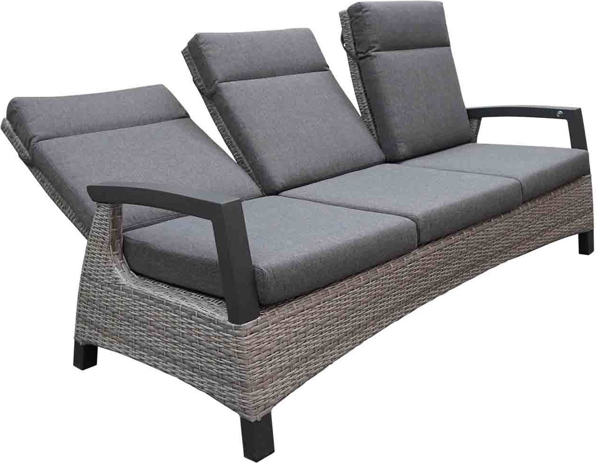 Lesli Living Prato Brick canapé lounge de jardin - réglable - aluminium