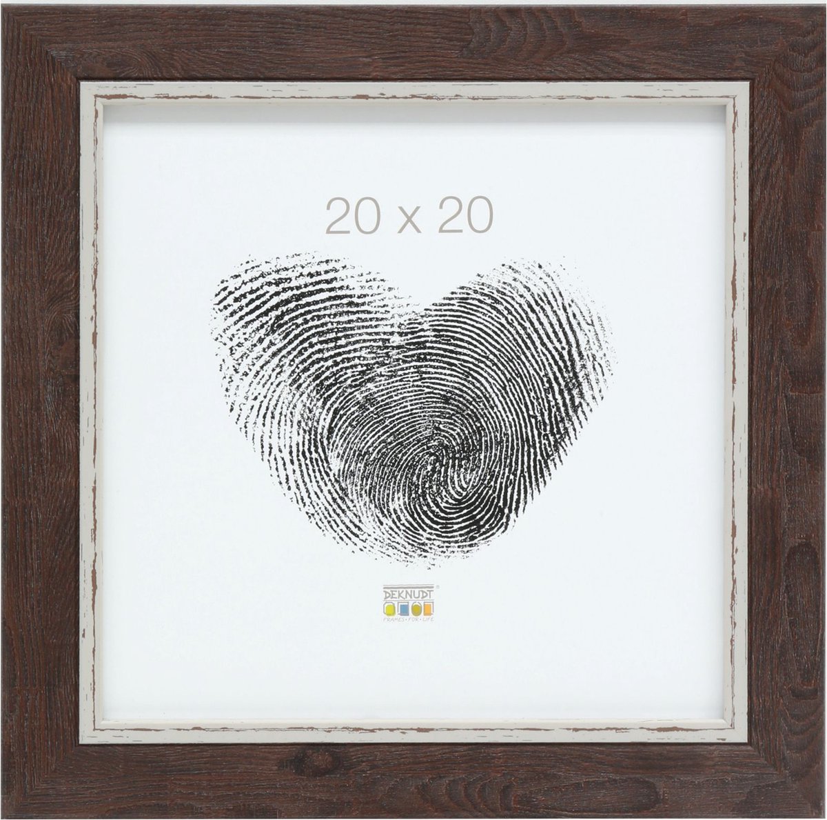 Deknudt Frames fotolijst S45VY2 - bruine houttint - voor foto 20x20 cm