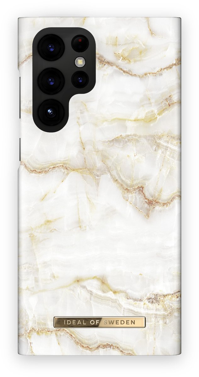 ideal of sweden fashion case geschikt voor samsung galaxy s22 ultra golden pearl marble