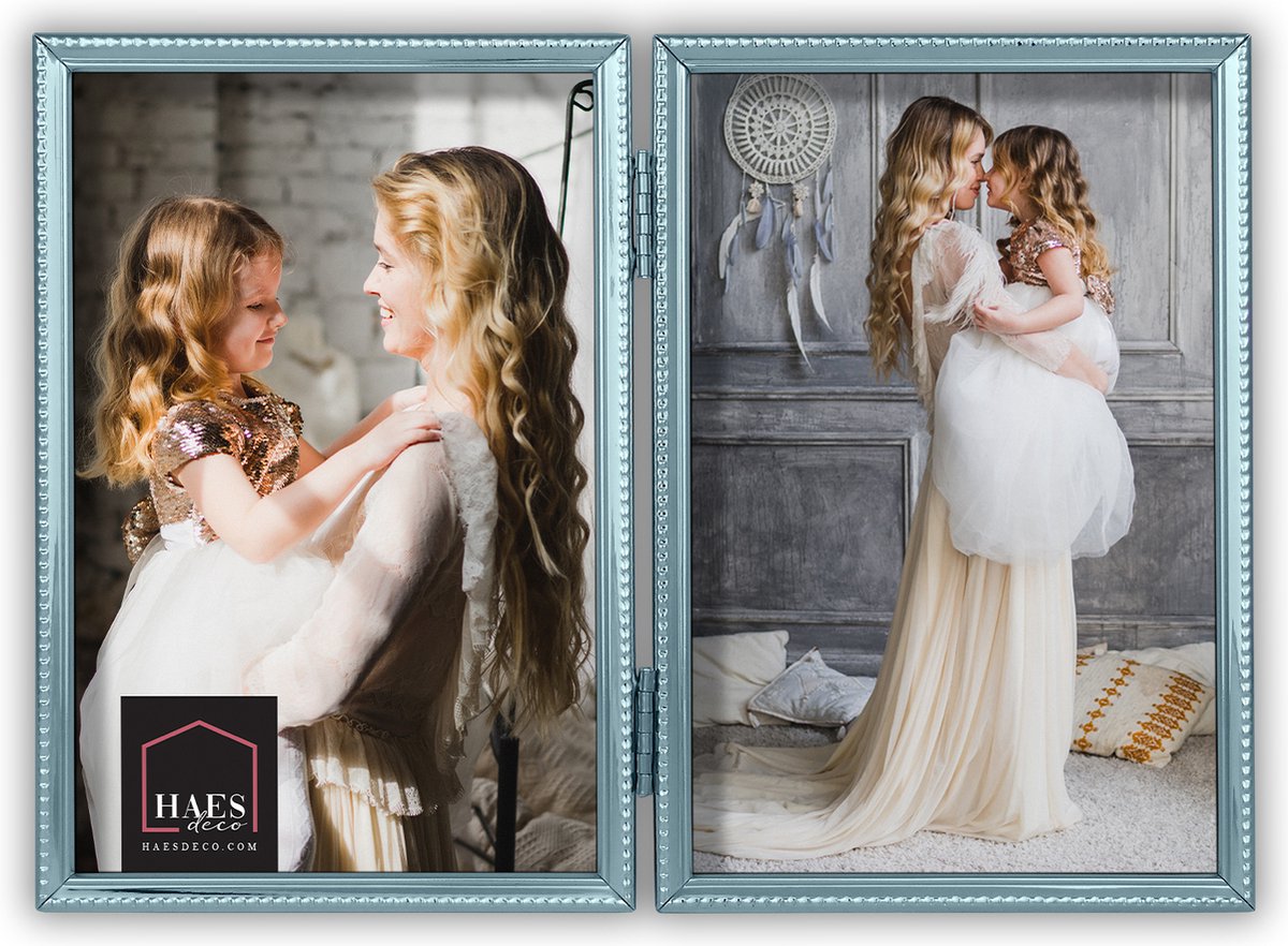 HAES deco Duo Verzilverde Fotolijst Parma voor 2 foto's van 13x18 cm - DVP12418-1