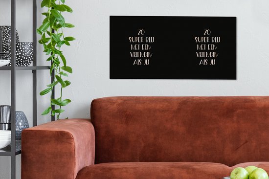 Canvas Schilderij Vriendschap - Vriendin - Quotes - Zo super blij met