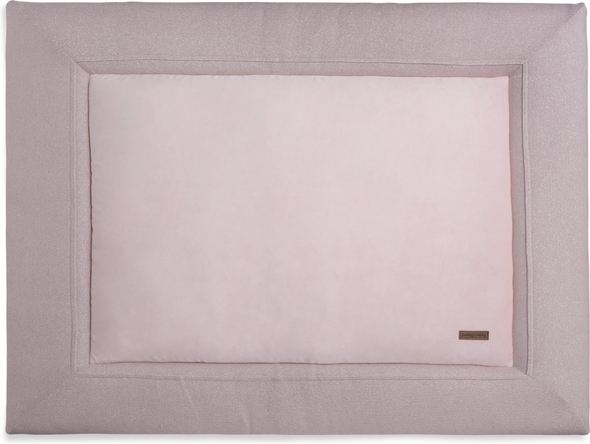 Baby's Only Gebreid boxkleed Sparkle - Parklegger - Speelkleed - Zilver-Roze Mêlee - 80x100 cm - Met subtiel glittertje - Extra dik - Boxmatras - Tweezijdig te gebruiken