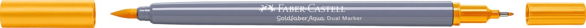 Faber-Castell - Duo aquarel marker Goldfaber - chroomgeeldonker 109 - brush / 0,6mm - FC-164609