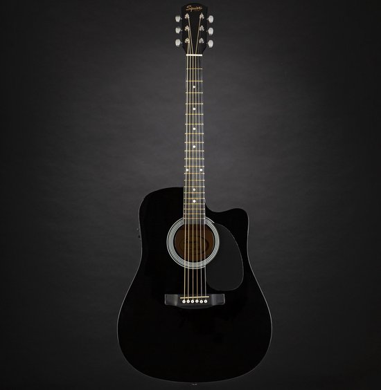 Fender Squier SA105CE Dreadnought Black
