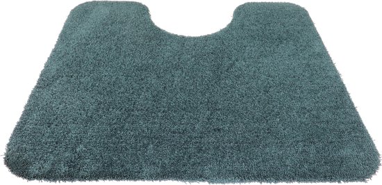 WC mat Soft donker groen 50x60 antislip met uitsparing 21cm - Prima vloerkleden