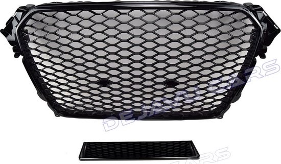 OEM Line® RS4 Look Grille avant Noir brillant Black Edition Grille de réglage de pare-chocs avant DTM RS Look Grille de Bumper -chocs pour Audi A4 B8.5 8K Sedan & Avant / S line / S4 (2012-2015)