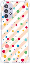 Telefoonhoesje Geschikt voor Samsung Galaxy A32 4G | A32 5G Enterprise Editie Mapje met transparante rand Dots