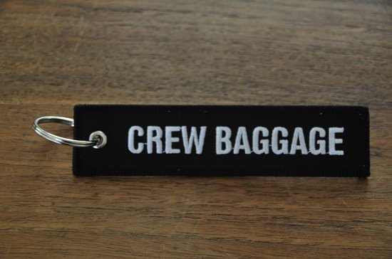 CREW BAGGAGE sleutelhanger geborduurd