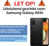 Hoesje Geschikt voor Samsung A03s Hoesje Siliconen Cover Case Met 2x Screenprotector - Hoes Geschikt voor Samsung Galaxy A03s Hoes Back Case - Rood