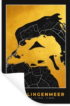 Stickers muraux - Carte - Plan d'étage - Plan de la ville - Or - Grevelingmeer - 80x120 cm - Feuille adhésive