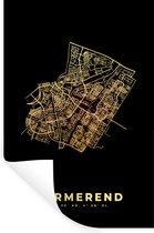 Stickers Stickers muraux - Purmerend - Or - Carte - Plan de la ville - Plan d'étage - 80x120 cm - Feuille adhésive