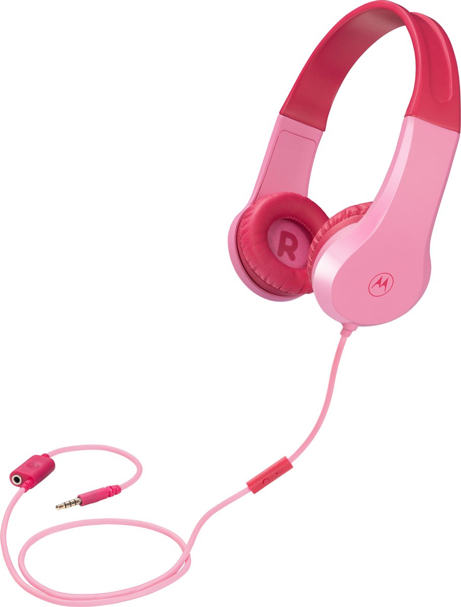 Motorola Sound Kinderkoptelefoon - Moto Jr200 Pnk - Koptelefoon Met Draad - Volumebegrenzing Tot 85db