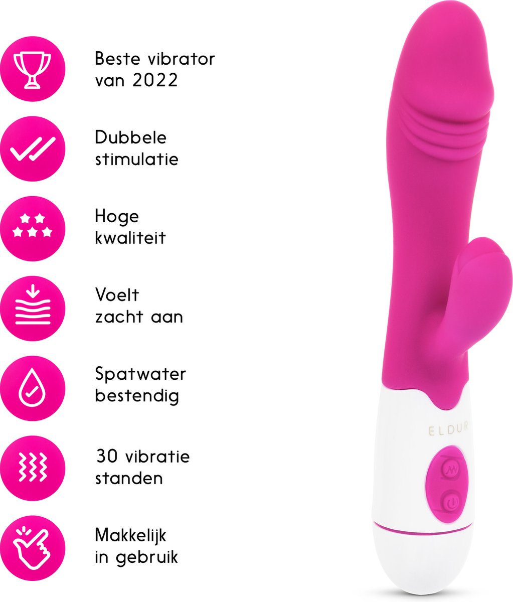 Bol.com Eldur® Tarzan Vibrator - 30 Standen - Stil & Discreet - Seksspeeltjes - Vibrators voor Vrouwen - Clitoris & G-spot Stimu... aanbieding