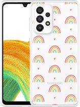 Hoesje Geschikt voor Samsung Galaxy A33 Regenboog Patroon
