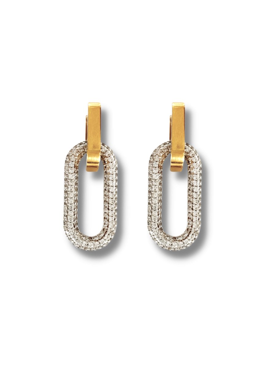 Zatthu Jewelry - N21AW396 - Icel oorbellen met zirkonia hanger