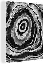 Canvas Schilderij Marmer - Cirkel - Patronen - 30x40 cm - Wanddecoratie
