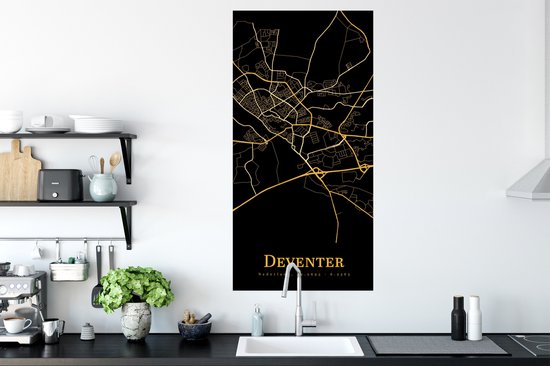 Affiche Deventer - Carte - Or - 60x120 cm