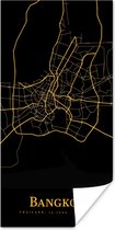 Affiche Bangkok - Carte - Or - 60x120 cm