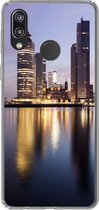 Geschikt voor Huawei P20 Lite (2020) hoesje - Rotterdam - Water - Wolkenkrabber - Siliconen Telefoonhoesje