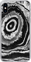 Coque iPhone Xs Max - Marbre - Zwart - Grijs - Coque de téléphone en Siliconen