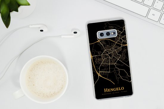Coque Samsung Galaxy S10e - Hengelo - Noir - Or - Coque de téléphone en Siliconen
