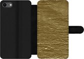 Étui pour téléphone Bookcase iPhone SE 2020 - Goud - Feuille d'or - Luxe - Avec poches - Étui portefeuille avec fermeture magnétique