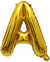 Folieballon / Letterballon Goud  - Letter A - 41cm