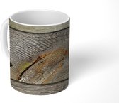 Mok - Vintage - Hout - Planken - 350 ML - Beker - Uitdeelcadeautjes