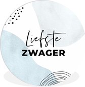 Wall Circle - Wall Circle Indoor - Proverbes - Pastel - Blauw - ⌀ 150 cm - Décoration murale - Peintures Ronds