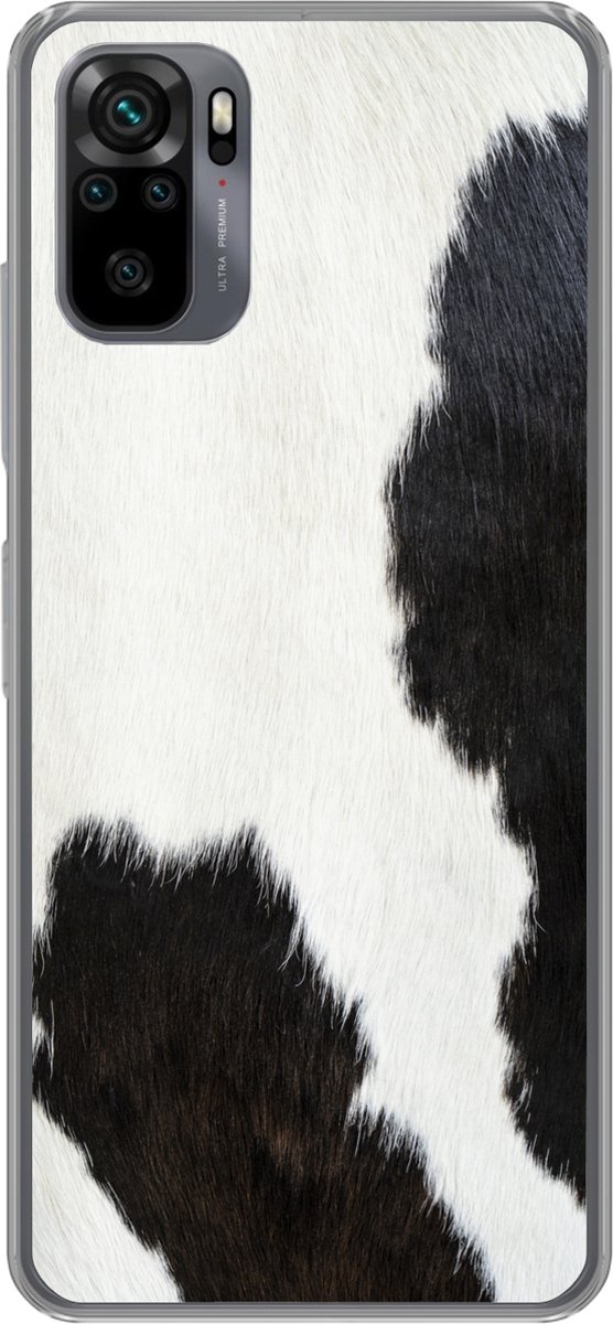 Telefoonhoesje Geschikt voor Xiaomi Geschikt voor Redmi Note 10 hoesje - Dierenprint - Koeien - Vacht - Siliconen Telefoonhoesje Telefoonhoesje