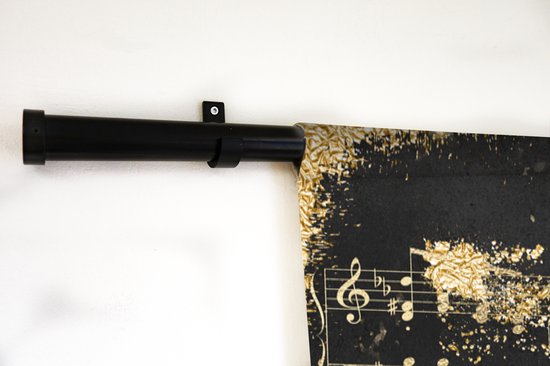 Tapisserie - Tapisserie - Musique - Or - Zwart - 90x90 cm - Tapisserie