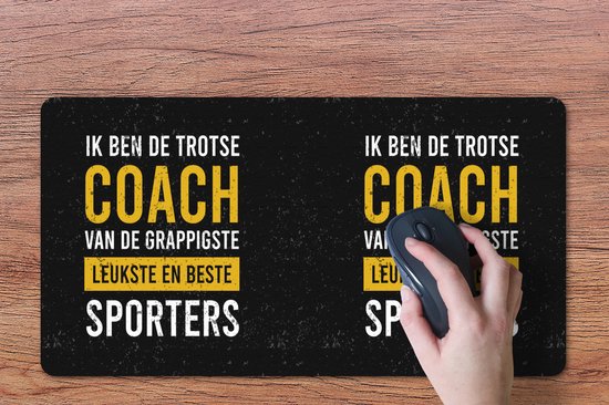 Sous-main 60x30 cm - Tapis de souris Coach - Proverbes - Fierté - Sous-main XL - Protection de sous-main - Tapis de souris Ordinateur