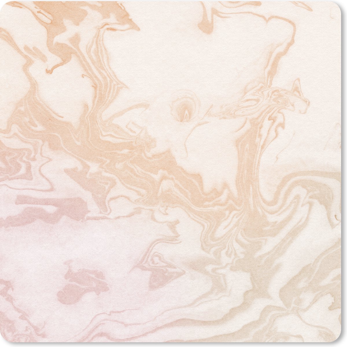 Muismat 30x30 cm - Mousepad Marmer - Roze - Wit - Muismatten