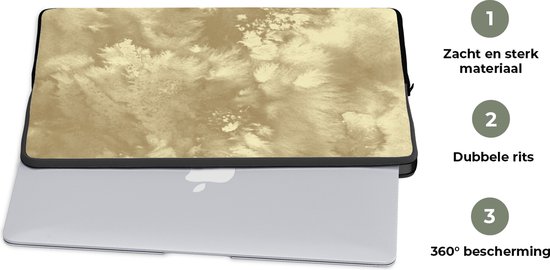 Housse pour ordinateur portable 13 pouces - Or - Peinture - Abstrait - Housse pour ordinateur portable