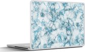 Laptop sticker - 12.3 inch - Marmer - Blauw - Lijn - 30x22cm - Laptopstickers - Laptop skin - Cover