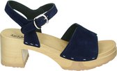 Softclox S3541 HANNY - Volwassenen Sandalen met hak - Kleur: Blauw - Maat: 41