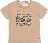 Dirkje Kinderkleding Bruine jongens Tshirt Travel Love