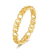 Twice As Nice Ring in 18kt verguld zilver, figaro  54
