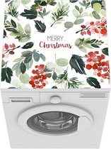 Wasmachine beschermer mat - Kerst - Quote - Waterverf - Breedte 60 cm x hoogte 60 cm