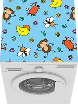 Wasmachine beschermer mat - Dieren - Bijen - Patronen - Breedte 60 cm x hoogte 60 cm