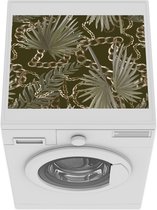 Wasmachine beschermer mat - Vintage - Palmblad - Ketting - Goud - Patronen - Breedte 55 cm x hoogte 45 cm