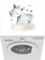 Wasmachine beschermer mat - Neushoorn - Sterren - Wolk - Breedte 60 cm x hoogte 60 cm