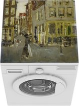 Wasmachine beschermer mat - De Lauriergracht bij de tweede Laurierdwarsstraat - George Hendrik Breitner - Breedte 60 cm x hoogte 60 cm