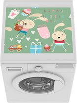 Wasmachine beschermer mat - Pasen - Patronen - Lente - Breedte 55 cm x hoogte 45 cm