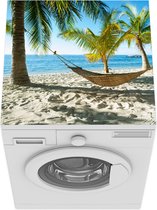 Wasmachine beschermer mat - Hangmat - Tropisch - Strand - Breedte 60 cm x hoogte 60 cm