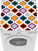 Wasmachine beschermer mat - Retro - Lijn - Patroon - Breedte 60 cm x hoogte 60 cm