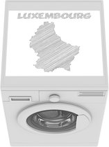 Wasmachine beschermer mat - Een met potlood getekende illustratie van Luxemburg - Breedte 55 cm x hoogte 45 cm